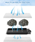 Moonorange 10 Pack Auqarium Filter Replacement Plates, Turtle Tank Filter Sponges, Suitable for 3.5W 280L/H Low-Water Fi