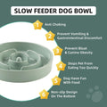 Havniva Ceramic Slow Feeder Dog Bowls, 1.6 Cups Dog Bowl Slow Feeding for Medium Breed, 8.2inch Puzzle Dog Food Bowl Slow Feeder Non-Slip Anti-Gulping and Anti-Choking Reduces Bloating