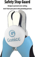 gonicc Dog & Cat Pets Nail Clippers and Trimmers - with Safety Guard to Avoid Overcutting, Free Nail File, Razor Sharp Blade - Professional Grooming Tool for Pets (for Large and Medium Dogs)