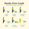 The Lucy & Co. Hands-Free 6-in-1 Rope Leash Bright Red