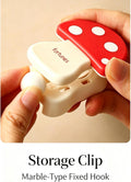 2Pcs Towel Hook Mushroom Shaped Hanger with Rolling Ball Towel Holder Wall Clip