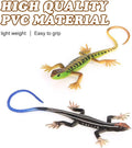 DONGKER 4 PCS Cat Lizard Toys,PVC Simulated Lizards Kitten Toys Bite Resistant for Kittens Adult Cats Over 6 Months Old 