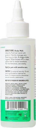 SKOUT'S HONOR Probiotic Dog Ear Cleaner Solution with Aloe Vera - Alcohol-Free, Fragrance-Free, Non-Medicated Ear Wash for Dogs - Microbiome Friendly Certified, 4 oz.,