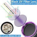 ALONEFIRE SV43 36W 365nm UV Flashlight USB C Rechargeable Ultraviolet Black Light Woods Lamp for Pet Urine Detector, Resin Curing, Scorpion, Fishing, Leak with UV Protective Glasses, Battery