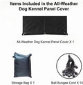 Outdoor Dog Kennel Cover All-Weather Dog Kennel Panel 5 x 6 ft Black