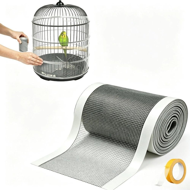 Bird Cage Seed Catcher, Breathable Cuttable Bird Cage Net Mesh for Cages