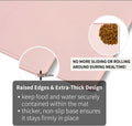 WePet Non-Slip Waterproof Pet Feeding Mat, 20x12 Inch - Silicone Dog & Cat Food Mat with Raised Edge to Stop Food Spills