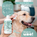 P.E.T. Ear Care Wash for Dogs & Cats — 0% Alcohol & Fragrance-Free Formula — Loosens Wax, Removes Debris, Neutralizes Od