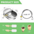 Automatic Livestock Water Bowl with Float Valves, Animal Waterer Bowl Kit