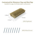2 PCS Pig Toy, Pig Self-Grooming Scratch Brush with Hanging Hole for Barns