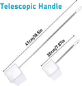 4 PCS Fish Tank Shrimp Net Extendable Handle, Aquarium Stainless Steel Small Fishing Net with Adjustable Handle Fishtank