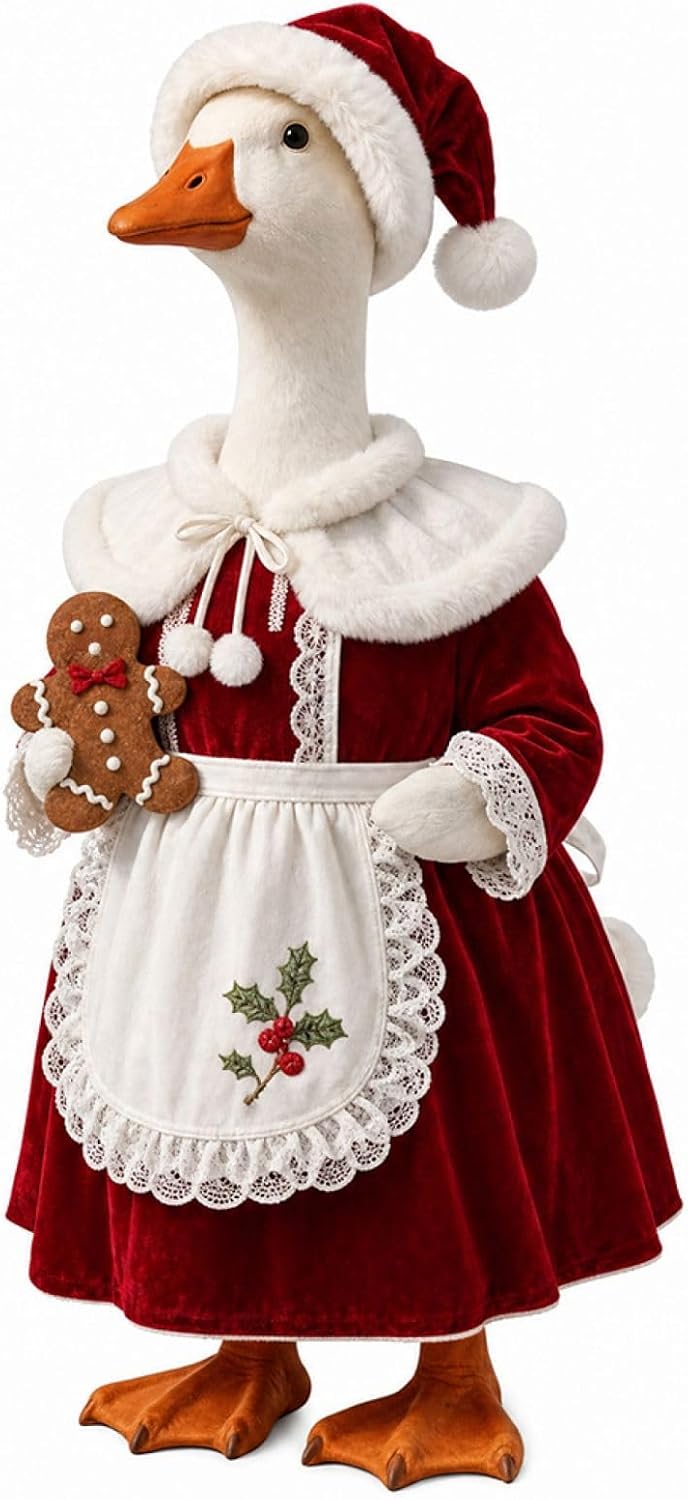 Christmas Porch Goose Outfits 23 Inch Goose Statue Winter Clothes