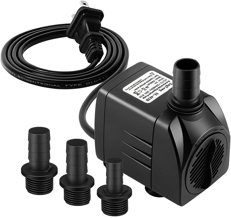 SongLong 400GPH Submersible Water Pump 6.5ft High Lift for Fountains