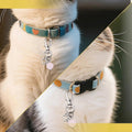 Cat Collar Charm Pendant for Kitty Necklace Accessory Cat Collar Crystal Pendant with Rose Quartz Paw Charms Kittens Chr