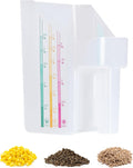 Tackmore Plastic Feed Scoop With Clearly Labeled Indicators Feed Scoop Allow for Accurate Measurement Grains, Pellets, S