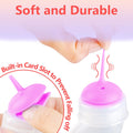 Xuanda Pet Feeding Bottle,3 Pack Wide Mouth Angled Nursing Bottle, 3 Sizes Nipples with Ventilation Valve Resistant Tearing Perfect for Puppies, Kittens, Small Wildlife(Pink)