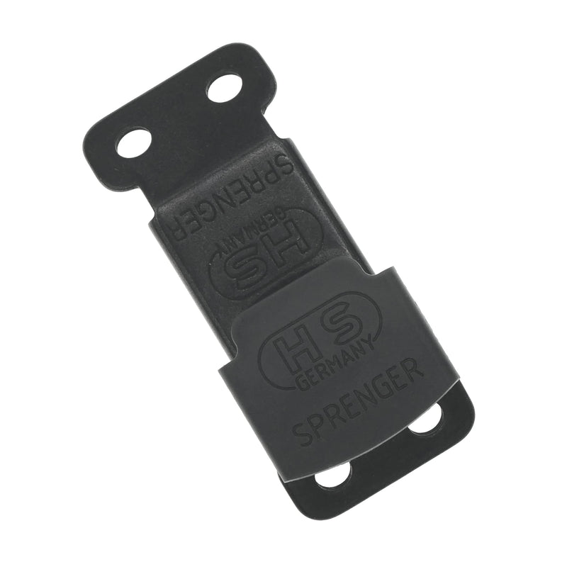 Sprenger Herm Black Stainless Steel ClicLock Buckle Quick Release Fastener for Dog Training Prong Collar for Small Medium Large Dogs Made in Germany (3.0/3.2mm, Black Jacket)