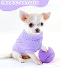 XXS Dog Sweater 2-Pack, Turtleneck Knitwear Dog Sweater for Small Dogs Girl Teacup Chihuahua Yorkie Warm Winter Pet Puppy Clothes Kitten Cat Sweater for 1.5-2 lbs Dogs