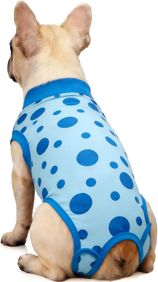 Dog Surgery Recovery Suit After Spay - Dogs Cone Alternative Onesie with Pee Hole, Breathable Anti Licking Neuter Post S