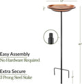 Good Directions Dimpled Copper Bird Bath on Garden Pole 13"