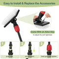 hygger Easy Clean Fish Tank Cleaner, 6 in 1 Aquarium Cleaning Tools Kit with Extendable Handle Algae Scraper Sponge Scru