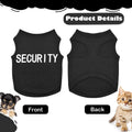 4 Pieces Chihuahua Clothes Dog Clothes for Small Dogs Boy Summer Teacup Yorkie Spring Letter Security Pet Shirts Soft Puppy Cloth Tiny Doggie Outfit Pet Cat Clothing XXS Black