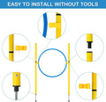 Dog Agility Set with Tunnel, Hurdle, Weave Poles & Carry Bag