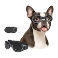 PETLESO Dog Goggles Medium Breeds, Clear UV Protection Dog Sunglasses with Black Replaceable Lenses, Adjustable Dog Glasses for Outdoor Activities Hiking/Camping Windproof Pet Eyewear