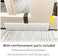 Lumizone Extra Tall Cat Gate Extension Kit 61.02" High Pressure Mounted 29.17" Extra Wide 1.37" Gap No Drilling Tall Pet Gate for Dogs (Cream, 61.02" H x 29.17" W, Extension)