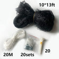 YOKMO Cat Balcony Rail Net Anti-Fall Netting Pet Mesh Fence, Black Nylon, 10 x 13ft