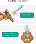 Aurichi Cat & Dog Hair Keychain, Leather Dog Paw Hair Holder Fur Collection Key Chain Keepsake Pet Loss Memorial Gift