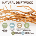 Azil Natural Aquarium Driftwood Root – Driftwood for Aquarium Decor, 170g~0.38lb (14″–16″), Fish Tanks, Terrariums, Aqua