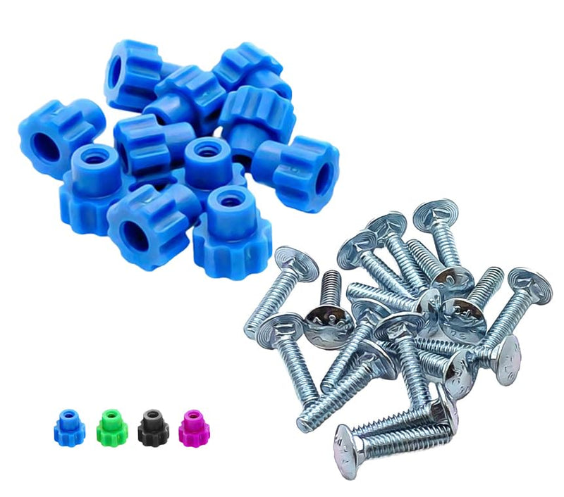 Fasten Tight Pet Carrier Fasteners - Blue 16 Pack (Short 7/8