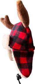 Huxley & Kent SnugFit Pet Hat for Dogs & Cats, Antler Buffalo Check