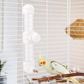 Hypeety 9.4 Fl Oz Leak-Proof Bird Water Bottle for Cage Clear No Spill Automatic Parrot Water Dispenser with Spring Valve for Small Parrots Budgies Finches Cockatiels Lovebirds (White, 9.4 oz/280 ml)