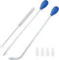 18.8 in Long Pipette for Fish Tank Coral Food Feeder with Cleaning Brush