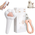 Self-Cleaning Cat Brush for Shedding with Cat Nail Clipper 2-Piece Set for Pets That Shed a Lot or Have Overgrown Nails,Including Long-Haired & Short-Haired Cats, Small & Medium Dogs, Rabbits and More
