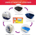 10 Count Fresh Kitty Litter Box Liners Durable, Easy Clean Up Elastic Jumbo Scented Odor Zorb Litter Pan Box Liners, Bags for Pet Cats