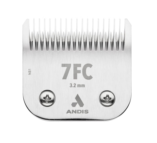 Andis 72605 Ceramicedge Detachable Carbon Infused Steel Pet Clipper Blade, Size-7FC, 1/8-Inch Cut Length, Stainless Steel