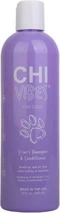 CHI Vibes for Dogs 5-in-1 Shampoo & Conditioner, 12 Fl Oz