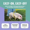 PORCINE® Mini Pig Harness & Leash – Fully Adjustable Step-in Harness with Infinity-Style Lead - Ideal for Medium & Large