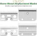 Horse Clippers Replacement Blades, Professional Stainless Steel Clipper Blades for Horse Equine Goat Pony Cattle, 35-Tee