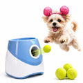 Olivra Automatic Dog Ball Launcher, Dog Ball Thrower Machine with 10-30 Ft 3 Launching Distance, Interactive Toys for Small Dogs Indoor & Outdoor with 6 Mini Tennis Balls (2 inch), Rechargeable, Blue