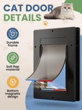 Cat Door with Soft Magnetic Flap, Pets Up to 20 lb