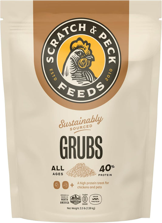 Scratch and Peck Feeds | Grubs for Chickens & Ducks | 3.5 lb Pouch