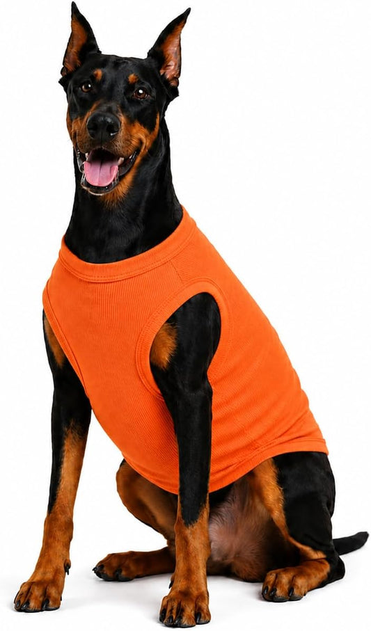 Lovelonglong 2019 Summer Pet Clothing, Dog Clothes Blank T-Shirts Ribbed Tanks Top Thread Vests for Large Medium Small D