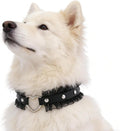 Heart Collar and Leash Set with Lace Edge for Cat, 2PCS Cosplay Rave Jewelry Accessories for XS-M Pet Dog (Black)