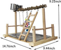 kathson Bird Playground,Parrots Play Gym,Parakeet Play Stand with Prickly Ash Wood Perch,Cockatiel Playstand with Feeder Cups and Exercise Toys,Birds Perch Stand for Budgie Conures Cockatoos Lovebirds