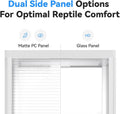 Reptile Terrarium 12"x12"x16" 9.5 Gallon,Aluminum Frame,Full Glass Tank Enclosure for Small Reptiles, Geckos, Frogs, Liz
