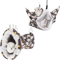 LEFTSTARER Cashmere Pet Bed Mat and Toy, Heart-Brown Ferret Guinea Pig Hammock Toy Small Animal Cage Accessories, 19.7x5